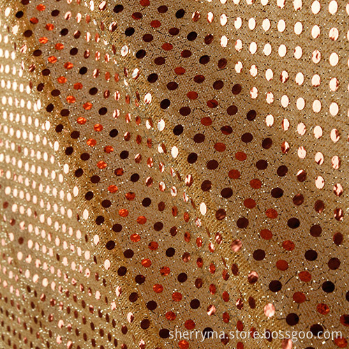 Decorative metallic 3mm sequin mesh spangle fabric